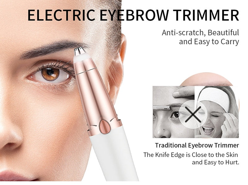 Electric Eyebrow Trimmer  Portable Facial Hair Remover