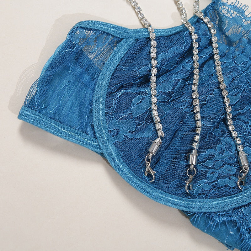The Rhinestone Lingerie Women's Underwear Lace Set